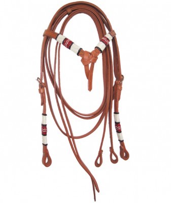 Briglia western fiocco e rawhide -Selleria Romani tempo libero - Selleriainternet.it