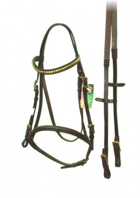 Briglia Frontalino Ottone -Selleria Romani tempo libero - Selleriainternet.it
