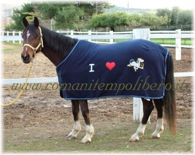 Coperta pile Pony I Love -Selleria Romani tempo libero - Selleriainternet.it
