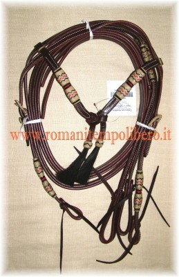Briglia Western con fiocco in crini -Selleria Romani tempo libero - Selleriainternet.it
