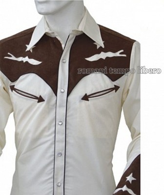 Camicia Western ricami fantasia -Selleria Romani tempo libero - Selleriainternet.it