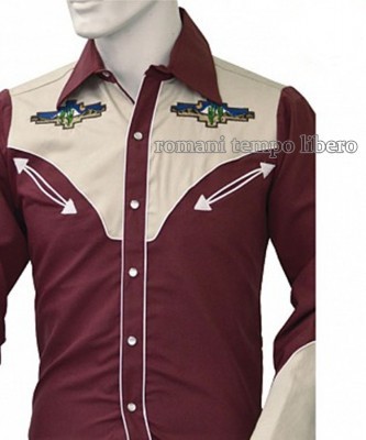 Camicia Western ricami fantasia -Selleria Romani tempo libero - Selleriainternet.it