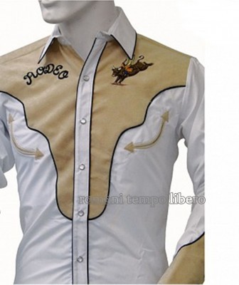 Camicia Western ricami fantasia -Selleria Romani tempo libero - Selleriainternet.it