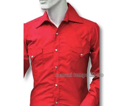 Camicia Western tinta unita -Selleria Romani tempo libero - Selleriainternet.it