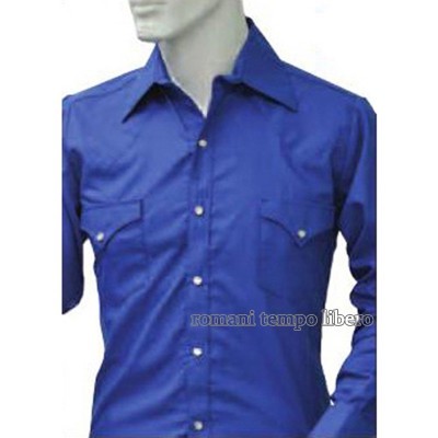 Camicia Western tinta unita -Selleria Romani tempo libero - Selleriainternet.it