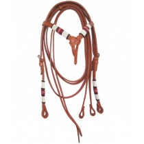 Briglia western fiocco e rawhide -Selleria Romani tempo libero - Selleriainternet.it