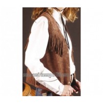 Gilet in pelle scamosciata con frange -Selleria Romani tempo libero - Selleriainternet.it