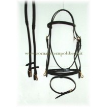 Briglia Inglese Gold moschettoncini -Selleria Romani tempo libero - Selleriainternet.it