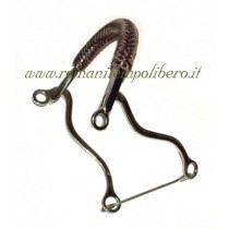 Hackamore inox in cuoio intrecciato -Selleria Romani tempo libero - Selleriainternet.it