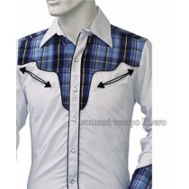 Camicia Western ricami fantasia -Selleria Romani tempo libero - Selleriainternet.it