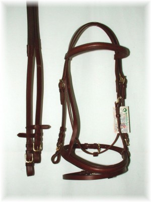 Briglia Inglese Gold 2 -Selleria Romani tempo libero - Selleriainternet.it