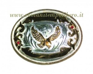 Fibbia in Alpacca Golden Eagle -Selleria Romani tempo libero - Selleriainternet.it