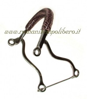 Hackamore inox in cuoio intrecciato -Selleria Romani tempo libero - Selleriainternet.it