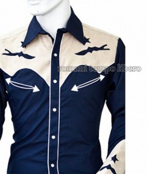 Camicia Western ricami fantasia -Selleria Romani tempo libero - Selleriainternet.it