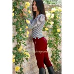 Pantaloni Tattini a vita bassa in microfibra