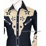 Camicia Western ricami fantasia bambino